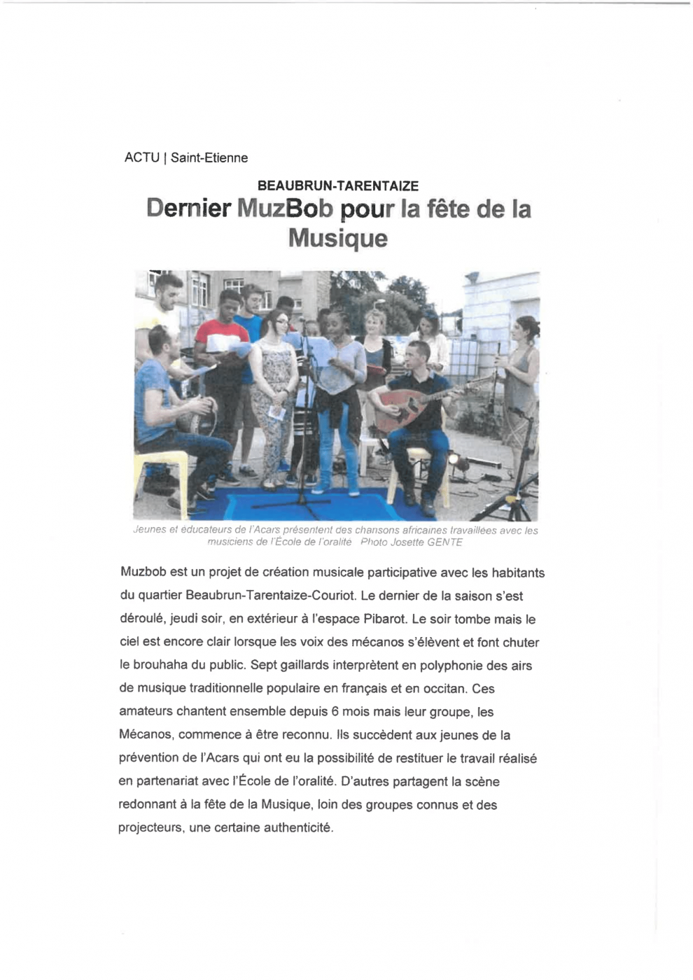 article : Dernier MuzBob pour la fête de la musique